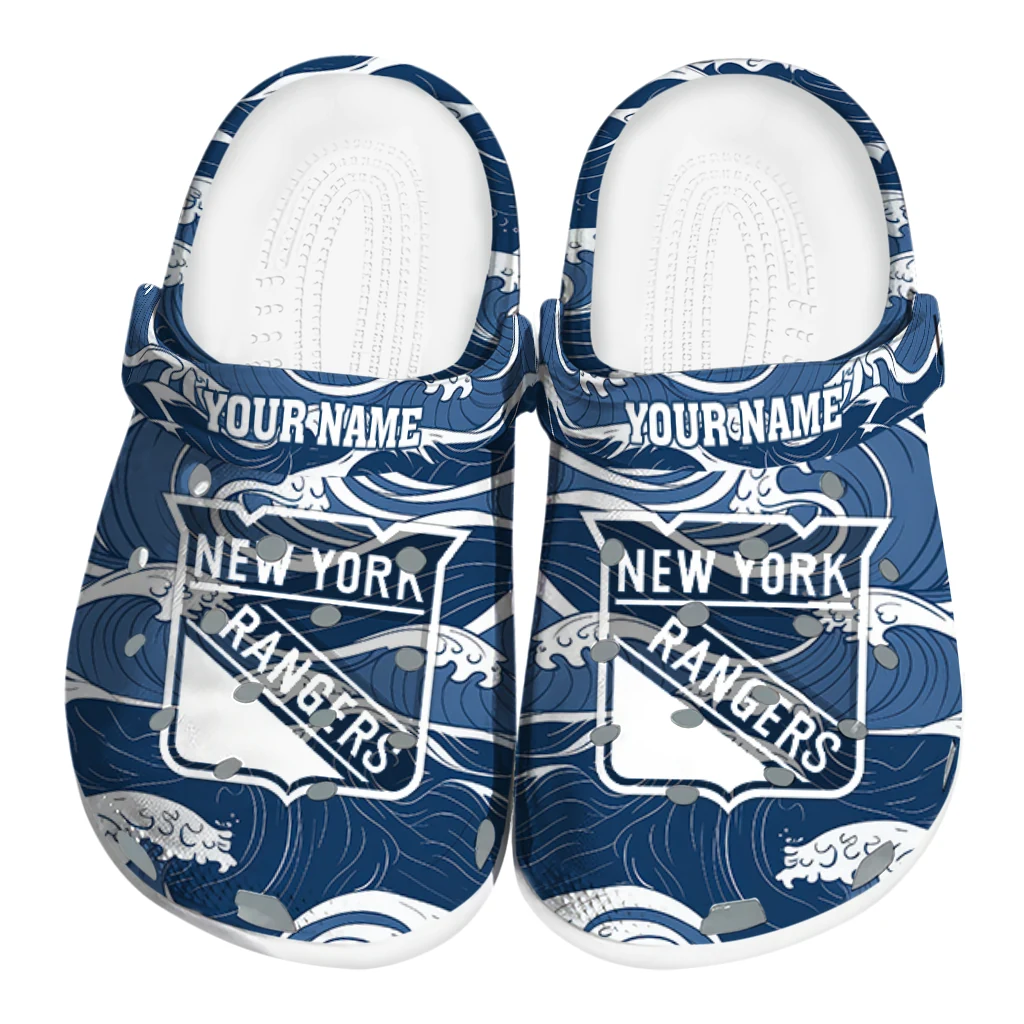 custom new york rangers wave flow clogs best selling custom new york rangers wave flow clogs best selling
