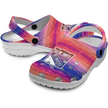 custom new york rangers wavy stripes clogs high quality