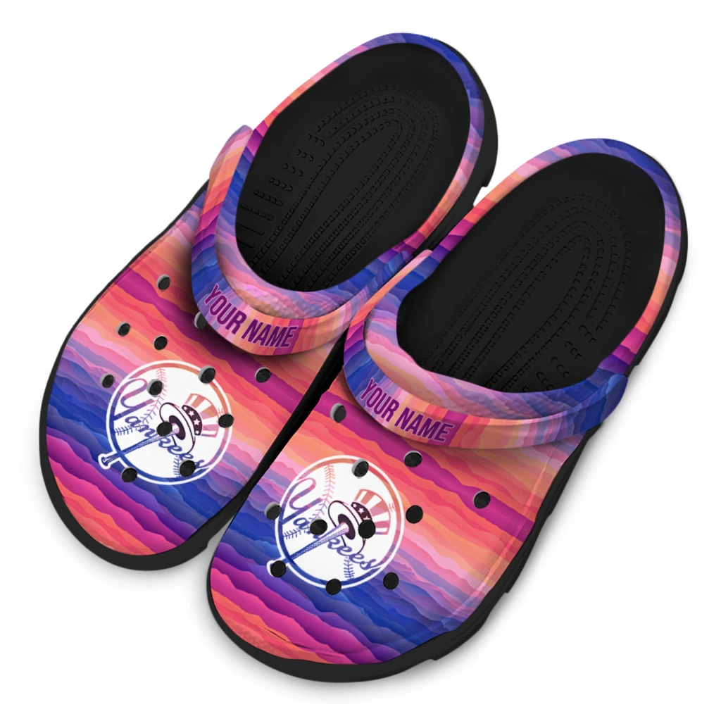 custom new york yankees wavy stripes clogs latest model custom new york yankees wavy stripes clogs latest model