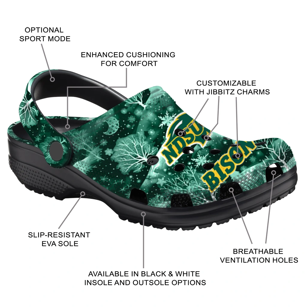 custom north dakota state bison snowy hills clogs new arrival custom north dakota state bison snowy hills clogs new arrival
