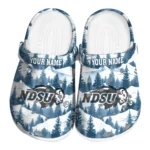 custom north dakota state bison snowy mountains clogs best selling