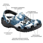 custom north dakota state bison snowy mountains clogs best selling