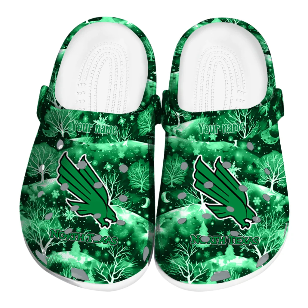 custom north texas mean green snowy hills clogs best selling custom north texas mean green snowy hills clogs best selling