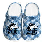 custom northern illinois huskies snowflake mosaic clogs best selling