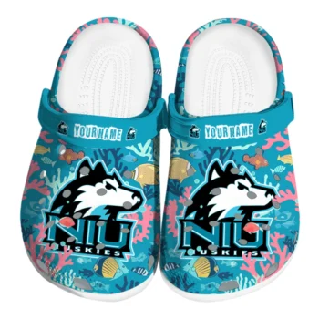 custom northern illinois huskies tropical fish ocean clogs best selling