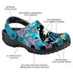 custom northern illinois huskies tropical fish ocean clogs best selling