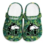 custom northern illinois huskies tropical leaves clogs best selling