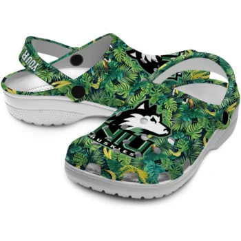 custom northern illinois huskies tropical leaves clogs high quality