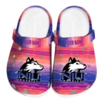 custom northern illinois huskies wavy stripes clogs best selling