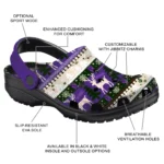 custom northwestern wildcats christmas motif clogs best selling