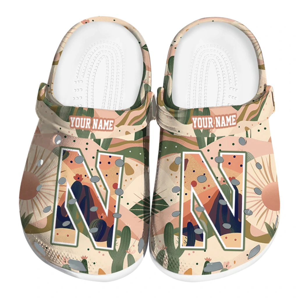 custom northwestern wildcats desert cactus pattern clogs best selling custom northwestern wildcats desert cactus pattern clogs best selling