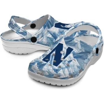 custom northwestern wildcats mountain artwork clogs high quality