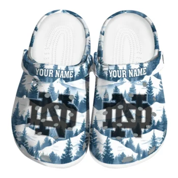 custom notre dame fighting irish snowy mountains clogs best selling