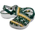custom oakland athletics christmas motif clogs best selling