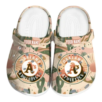 custom oakland athletics desert cactus pattern clogs best selling