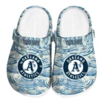 custom oakland athletics sea swirls clogs best selling