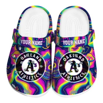 custom oakland athletics swirling mushrooms clogs best selling