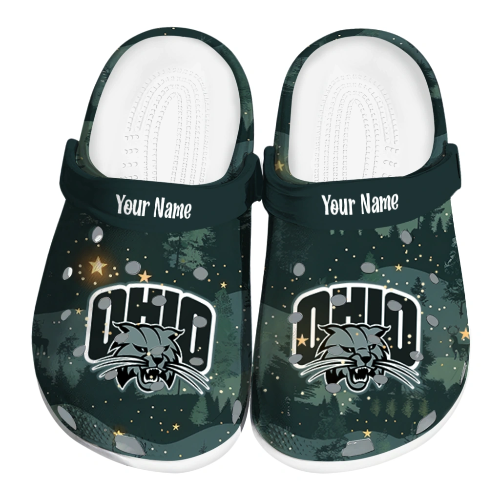 custom ohio bobcats deer nightscape clogs best selling custom ohio bobcats deer nightscape clogs best selling