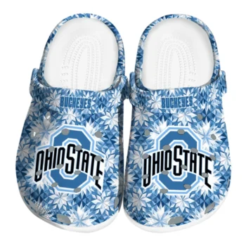 custom ohio state buckeyes snowflake mosaic clogs best selling