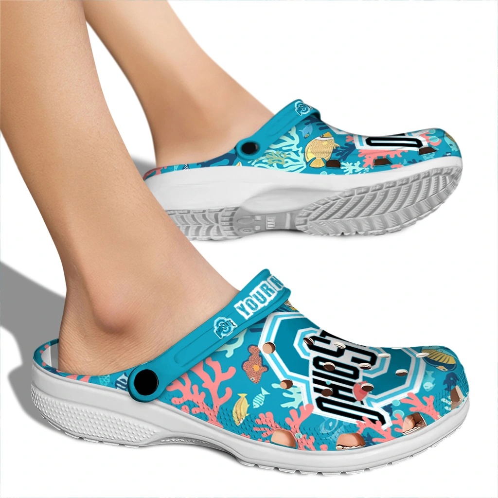 custom ohio state buckeyes tropical fish ocean clogs fashion forward custom ohio state buckeyes tropical fish ocean clogs fashion forward