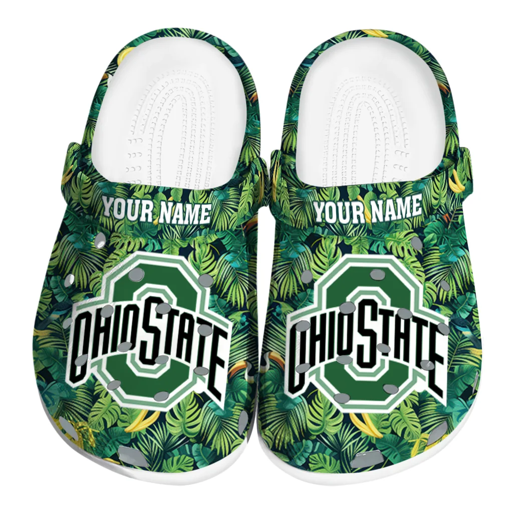 custom ohio state buckeyes tropical leaves clogs best selling custom ohio state buckeyes tropical leaves clogs best selling