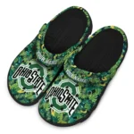 custom ohio state buckeyes tropical leaves clogs best selling