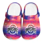 custom ohio state buckeyes wavy stripes clogs best selling