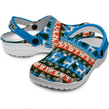 custom oklahoma city thunder christmas motif clogs high quality
