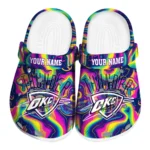 custom oklahoma city thunder swirling mushrooms clogs best selling