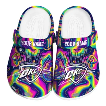 custom oklahoma city thunder swirling mushrooms clogs best selling