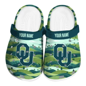 custom oklahoma sooners hills illustration clogs best selling
