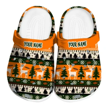 custom oklahoma state cowboys christmas motif clogs best selling
