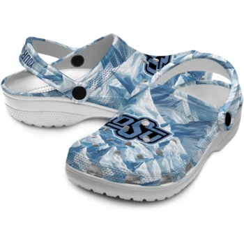 custom oklahoma state cowboys mountain artwork clogs high quality