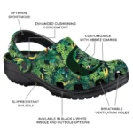 custom oregon ducks tropical leaves clogs best selling