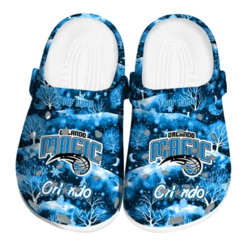 custom orlando magic snowy hills clogs best selling