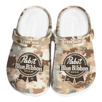 custom pabst blue ribbon beige camou brown beige clogs best selling hey clogs