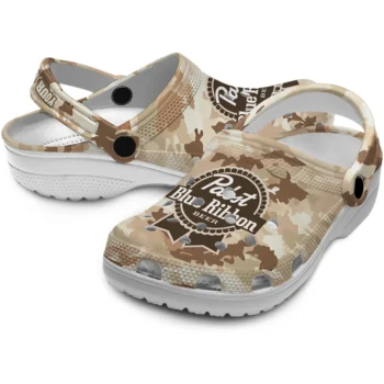 custom pabst blue ribbon beige camou brown beige clogs high quality hey clogs