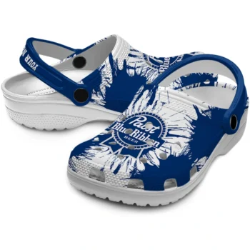 custom pabst blue ribbon brush blue white clogs high quality hey clogs