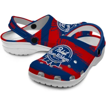 custom pabst blue ribbon red strikes red blue clogs high quality hey clogs