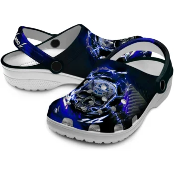 custom pabst blue ribbon skull blue black clogs high quality hey clogs