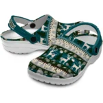 custom philadelphia eagles christmas motif clogs best selling