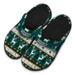 custom philadelphia eagles christmas motif clogs best selling