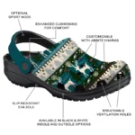 custom philadelphia eagles christmas motif clogs best selling