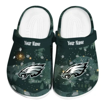custom philadelphia eagles deer nightscape clogs best selling