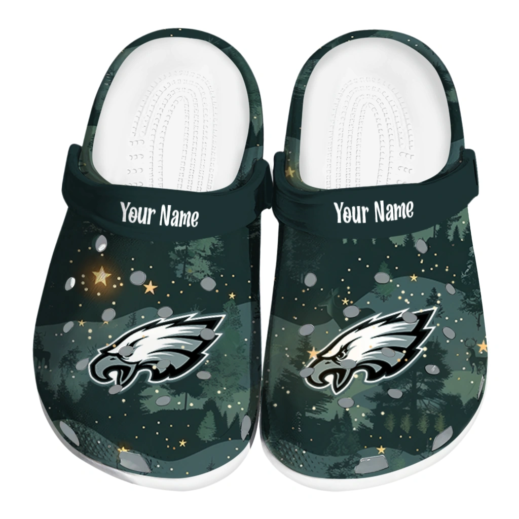 custom philadelphia eagles deer nightscape clogs best selling custom philadelphia eagles deer nightscape clogs best selling