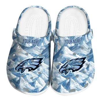 custom philadelphia eagles mountain artwork clogs best selling