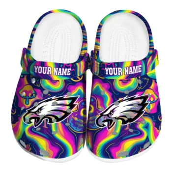 custom philadelphia eagles swirling mushrooms clogs best selling