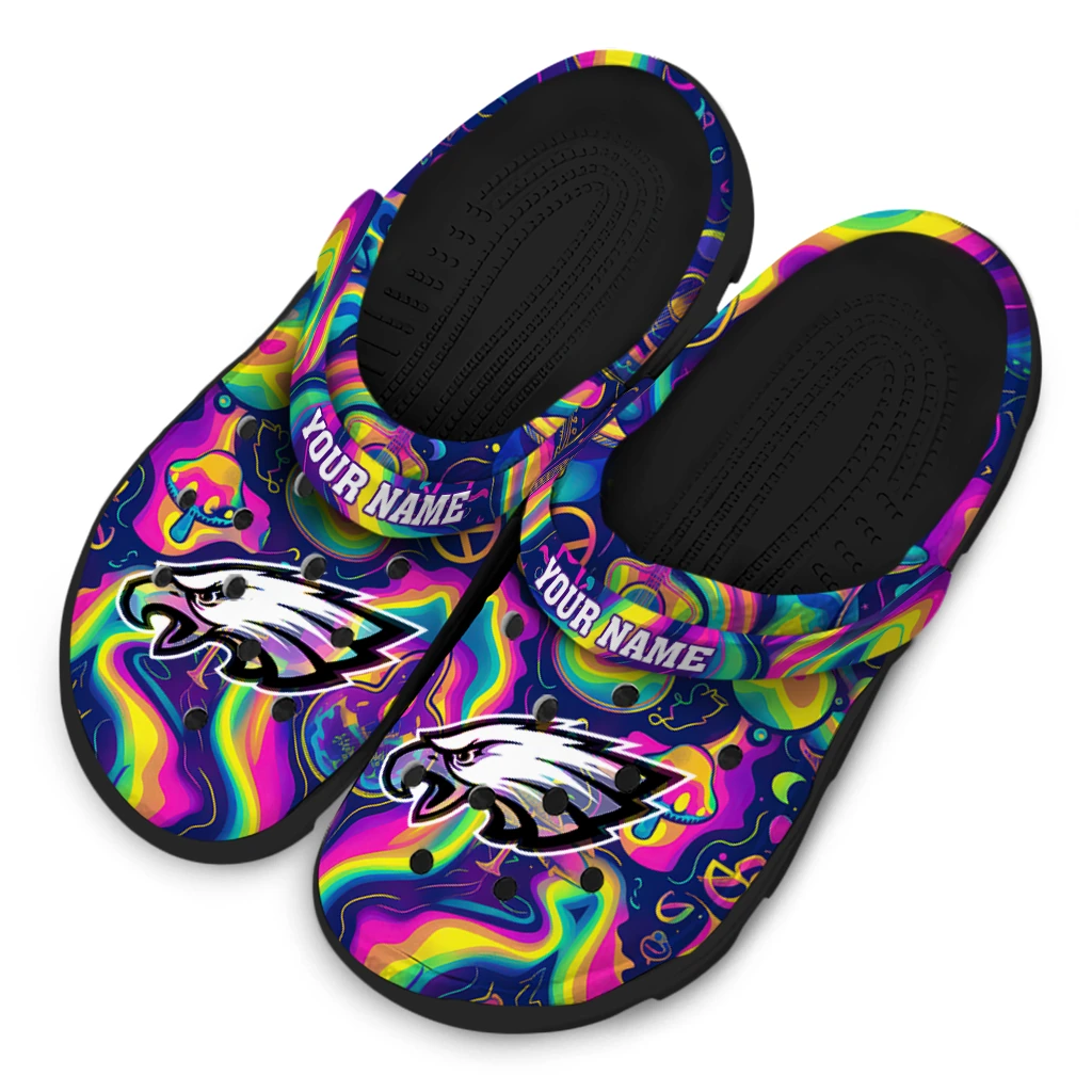 custom philadelphia eagles swirling mushrooms clogs latest model custom philadelphia eagles swirling mushrooms clogs latest model