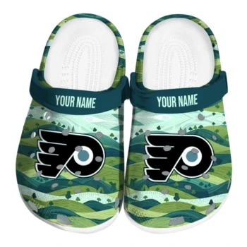custom philadelphia flyers hills illustration clogs best selling