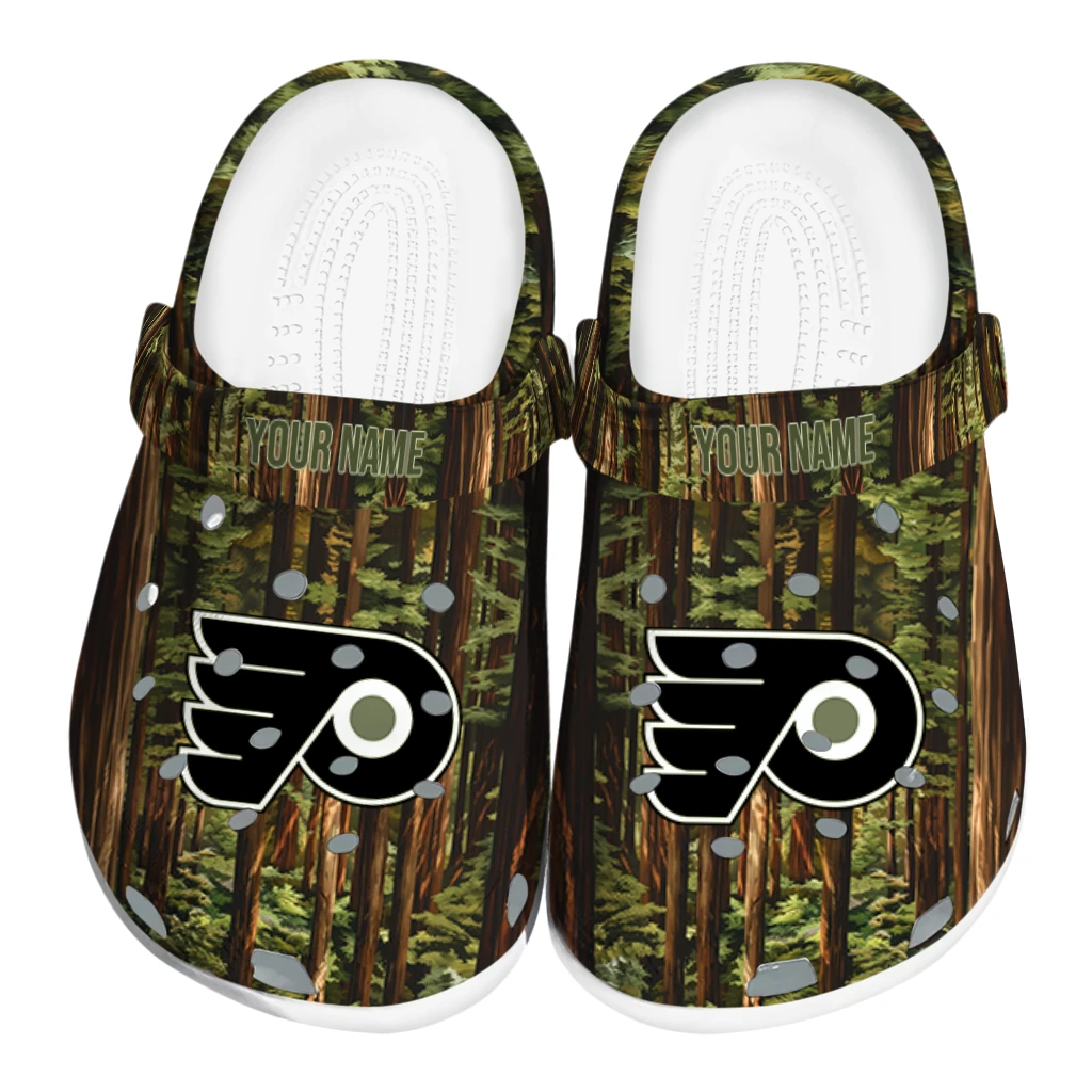 custom philadelphia flyers woods forest designs clogs best selling custom philadelphia flyers woods forest designs clogs best selling